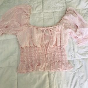 Light pink milkmaid top